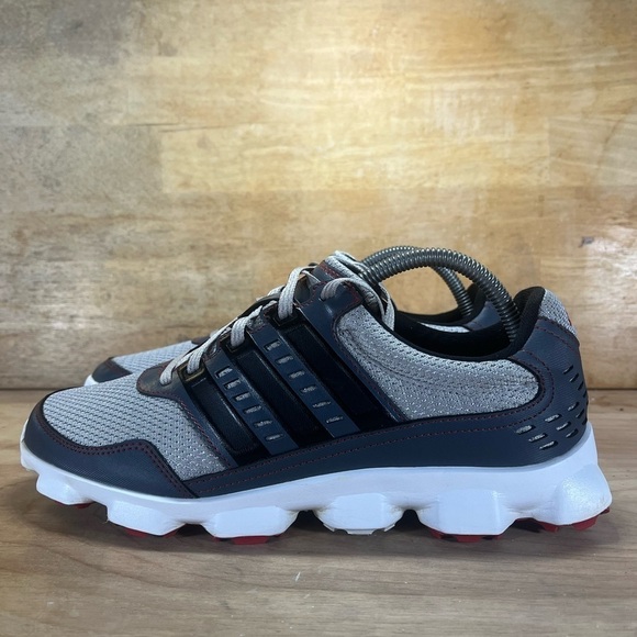 Adidas Crossflex Sport Mens Size 8.5 Golf Shoes Sneakers Gray Red Q46671 - Picture 3 of 8